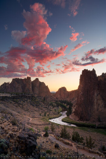 cotton candy clouds stock image, smith rock, oregon cotton candy clouds stock image, smith rock, oregon