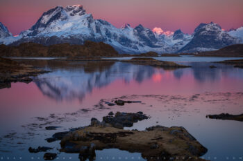 lingering alpenglow stock image, norway lingering alpenglow stock image, norway