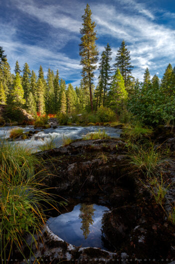 small reflecting pool stock image, the rogue river, oregon small reflecting pool stock image, the rogue river, oregon