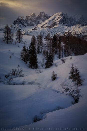 Storm Break Print, Dolomite Mountains, Italy Storm Break Print, Dolomite Mountains, Italy