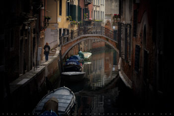 Pause Along the Canal Print, Venice, Italy Pause Along the Canal Print, Venice, Italy