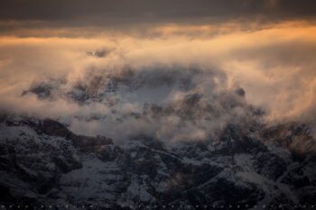 Sorapis Emerging stock image, dolomite mountains, italy