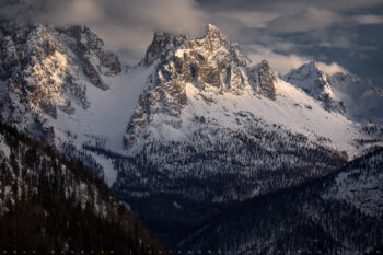 Stone and Light stock image, dolomite mountains, italy