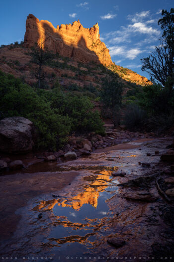 Red Rock Wash Stock Image, Sedona, Arizona Red Rock Wash Stock Image, Sedona, Arizona