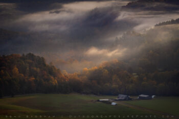 Millers Cove In Mist Print, Tennessee Millers Cove In Mist Print, Tennessee