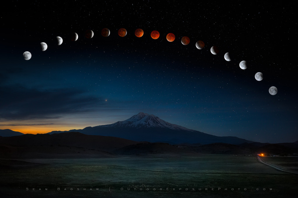 Eclipse Over Mt. Shasta Revisited, Shasta Valley, California